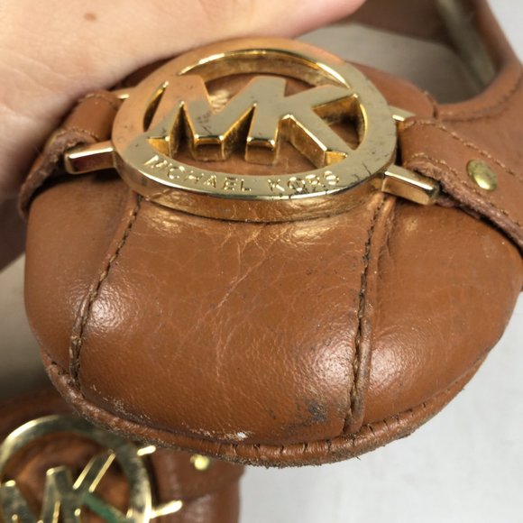 Michael Kors Leather Brown Flats Size 7 - Picture 8 of 12